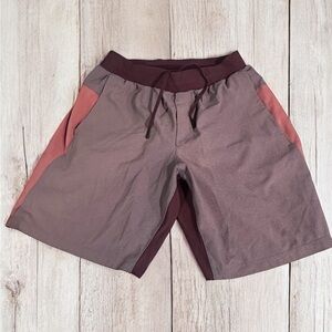 LULULEMON HDKB/HDSR Red Burgundy T.H.E. Shorts 9" Lined Amphibious Men's M/L
